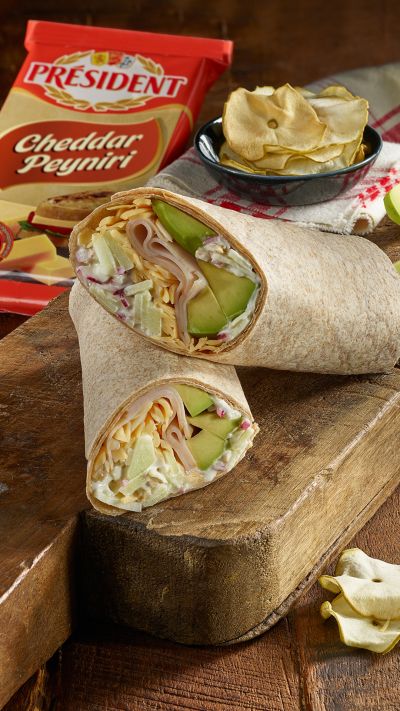 Turkey & President Cheddar Wrap