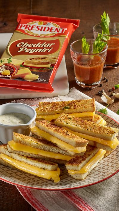 Snack Toasted Sandwich with President Cheddar